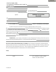 Document preview: Form LT-H-WE Warrant of Eviction Holdover - New York