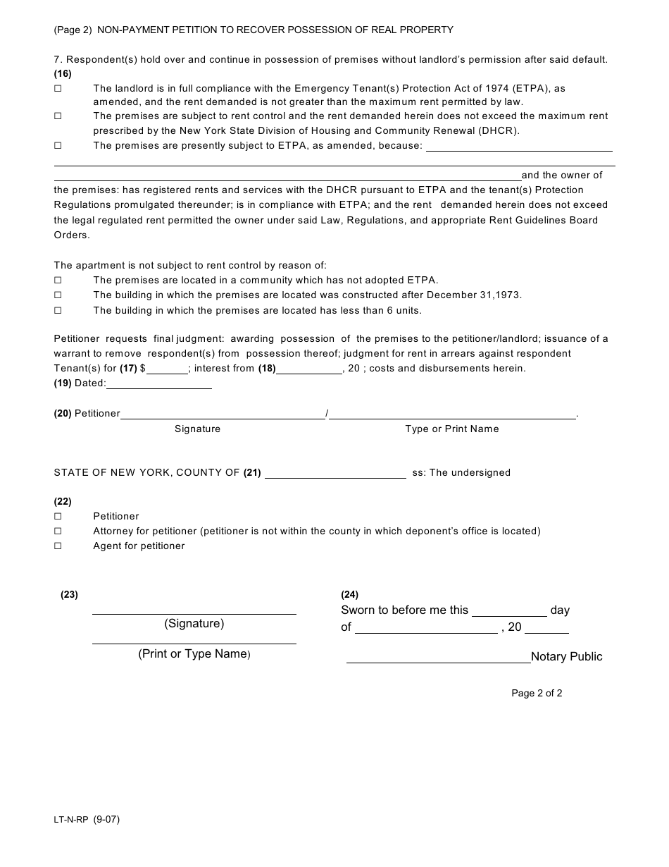 New York Landlord's Guide to Nonpayment Summary Proceedings - Forms ...