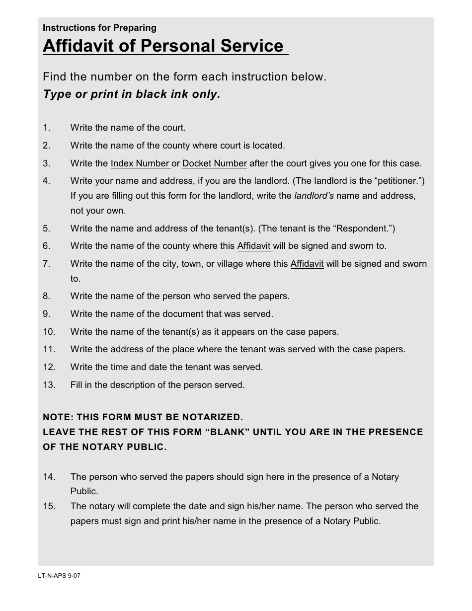 Landlords Guide to Nonpayment Summary Proceedings - Forms Packet - New York, Page 11