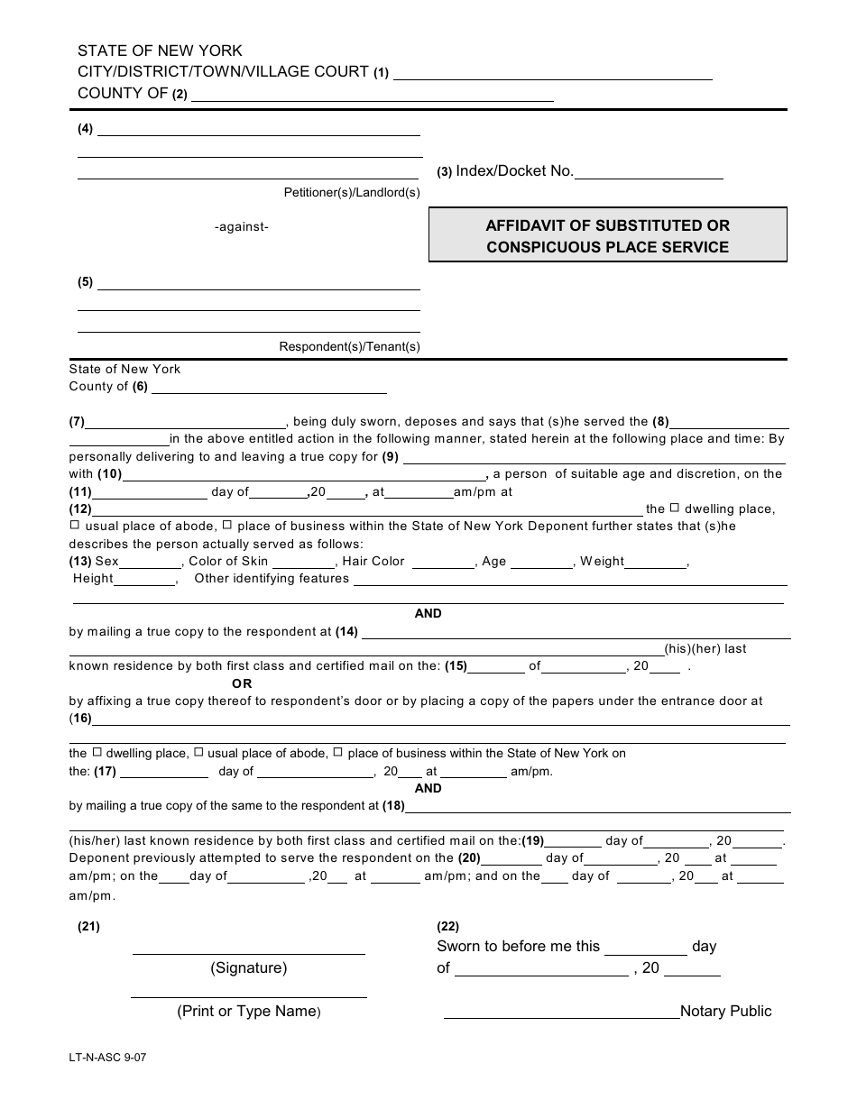 Landlords Guide to Nonpayment Summary Proceedings - Forms Packet - New York, Page 14