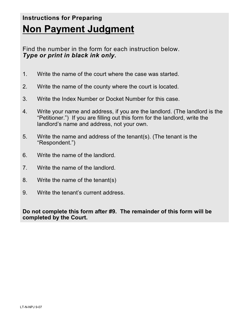 Landlords Guide to Nonpayment Summary Proceedings - Forms Packet - New York, Page 15