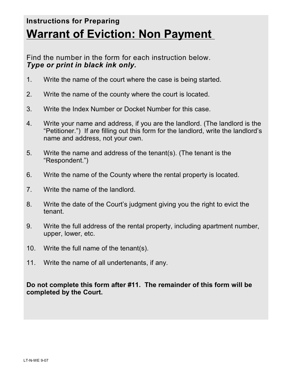Landlords Guide to Nonpayment Summary Proceedings - Forms Packet - New York, Page 17