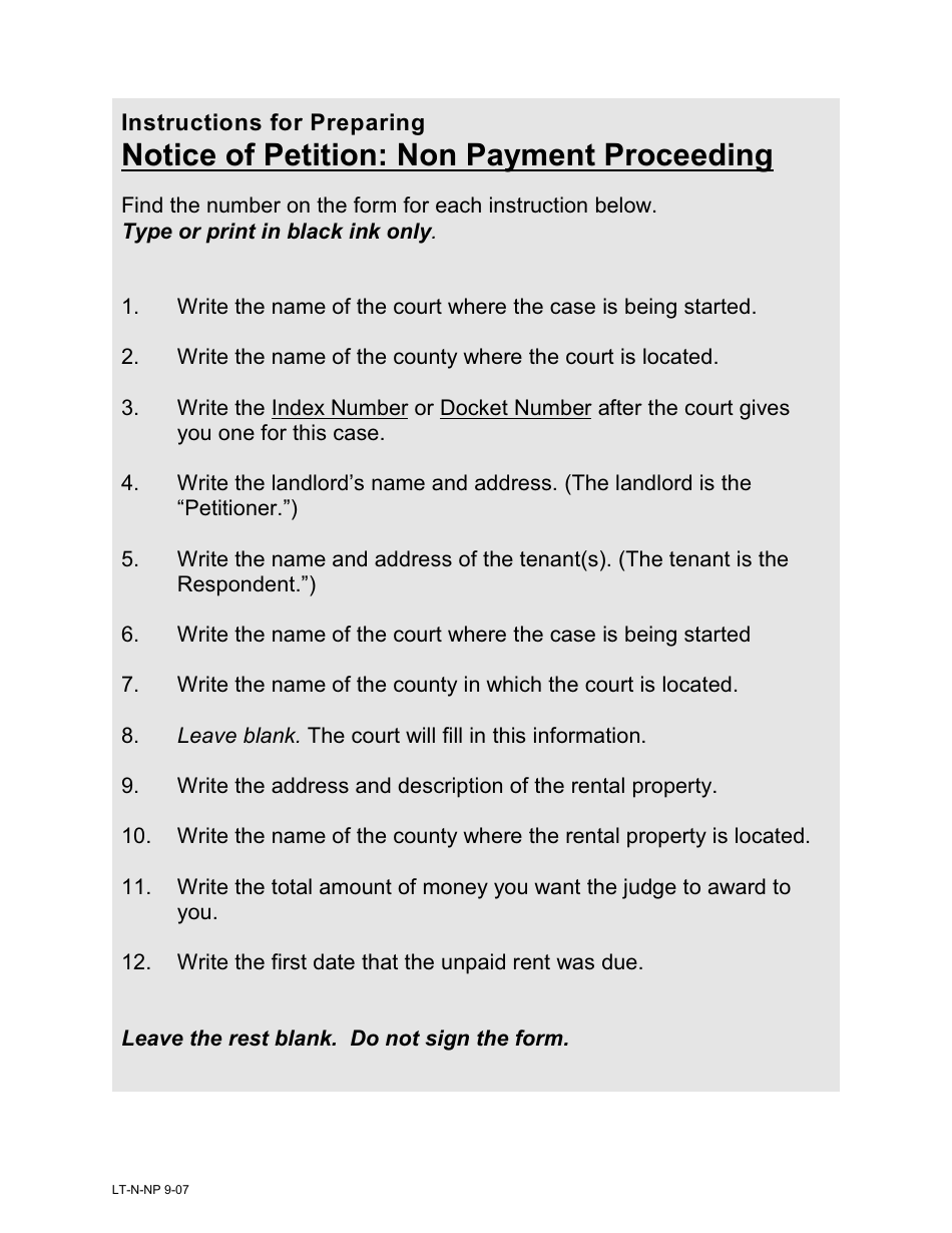 Landlords Guide to Nonpayment Summary Proceedings - Forms Packet - New York, Page 5
