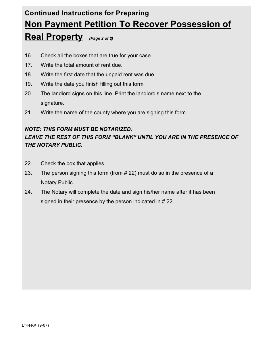 Landlords Guide to Nonpayment Summary Proceedings - Forms Packet - New York, Page 9