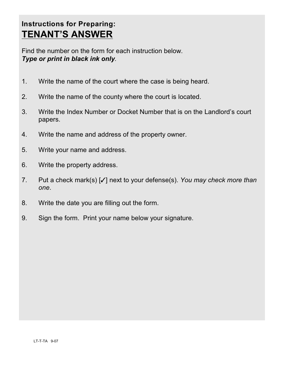 Tenants Summary Proceedings Manual - Forms Packet - New York, Page 3