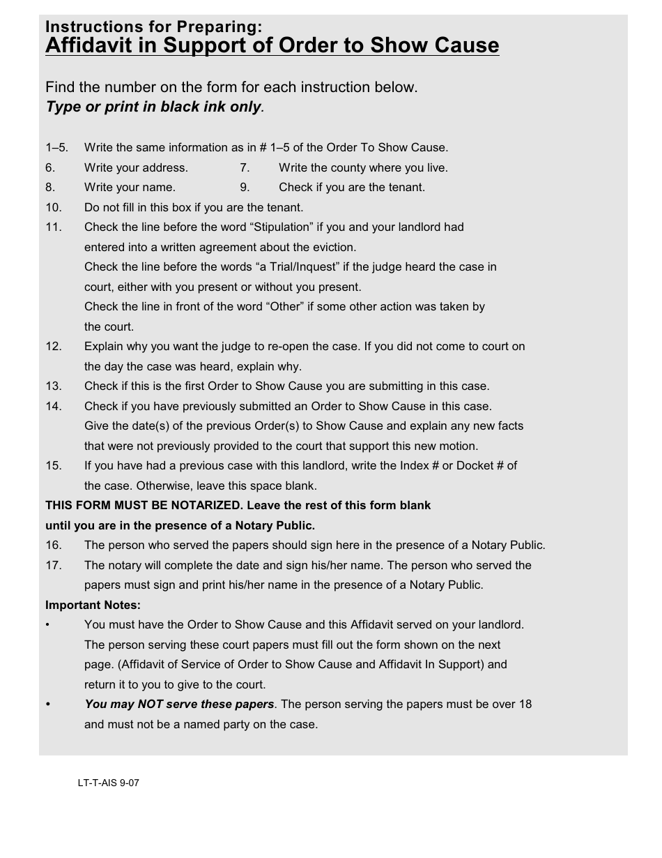 Tenants Summary Proceedings Manual - Forms Packet - New York, Page 7