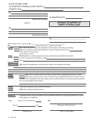 Document preview: Form LT-T-AIS Affidavit in Support of Order to Show Cause - New York