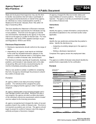 FPPC Form 804 Agency Report of New Positions - California, Page 2