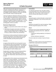 FPPC Form 805 Agency Report of Consultants - California, Page 2