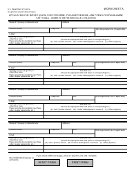DEA Form 488 &quot;Worksheet a - Application for Import Quota for Ephedrine, Pseudoephedrine, and Phenylpropanolamine Part 12(II)(A) - Domestic Disposition (Sale) / Utilization&quot;