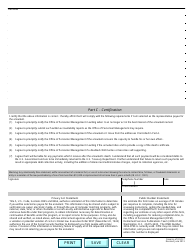 OPM Form RI20-7 Representative Payee Application, Page 3