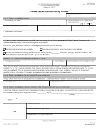 Document preview: OPM Form RI20-64A Former Spouse Survivor Annuity Election