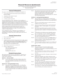 OPM Form RI34-17 Financial Resources Questionnaire