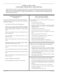 Document preview: Form LIC9212 Family Child Care Consumer Awareness Information - California