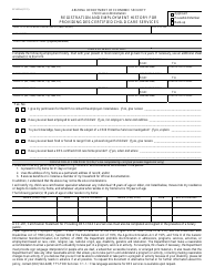 Form CC-201-A &quot;Registration &amp; Employment History for Providing DES Certified Services&quot; - Arizona