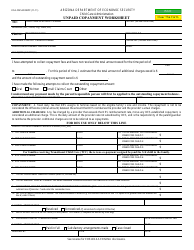 Form CCA-1021AFORPF Unpaid Co-payment Worksheet - Arizona