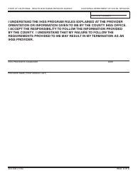 Form SOC846 In-home Supportive Services (Ihss) Program Provider Enrollment Agreement - California, Page 6