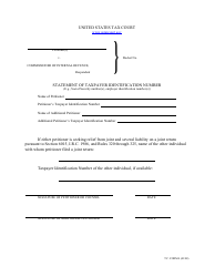 T.C. Form 4 Statement of Taxpayer Identification Number