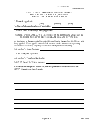 Document preview: Employees' Compensation Appeals Board Application for Review (AB-1) Form