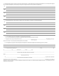 T.C. Form 15 Application for Order to Take Deposition to Perpetuate Evidence, Page 2