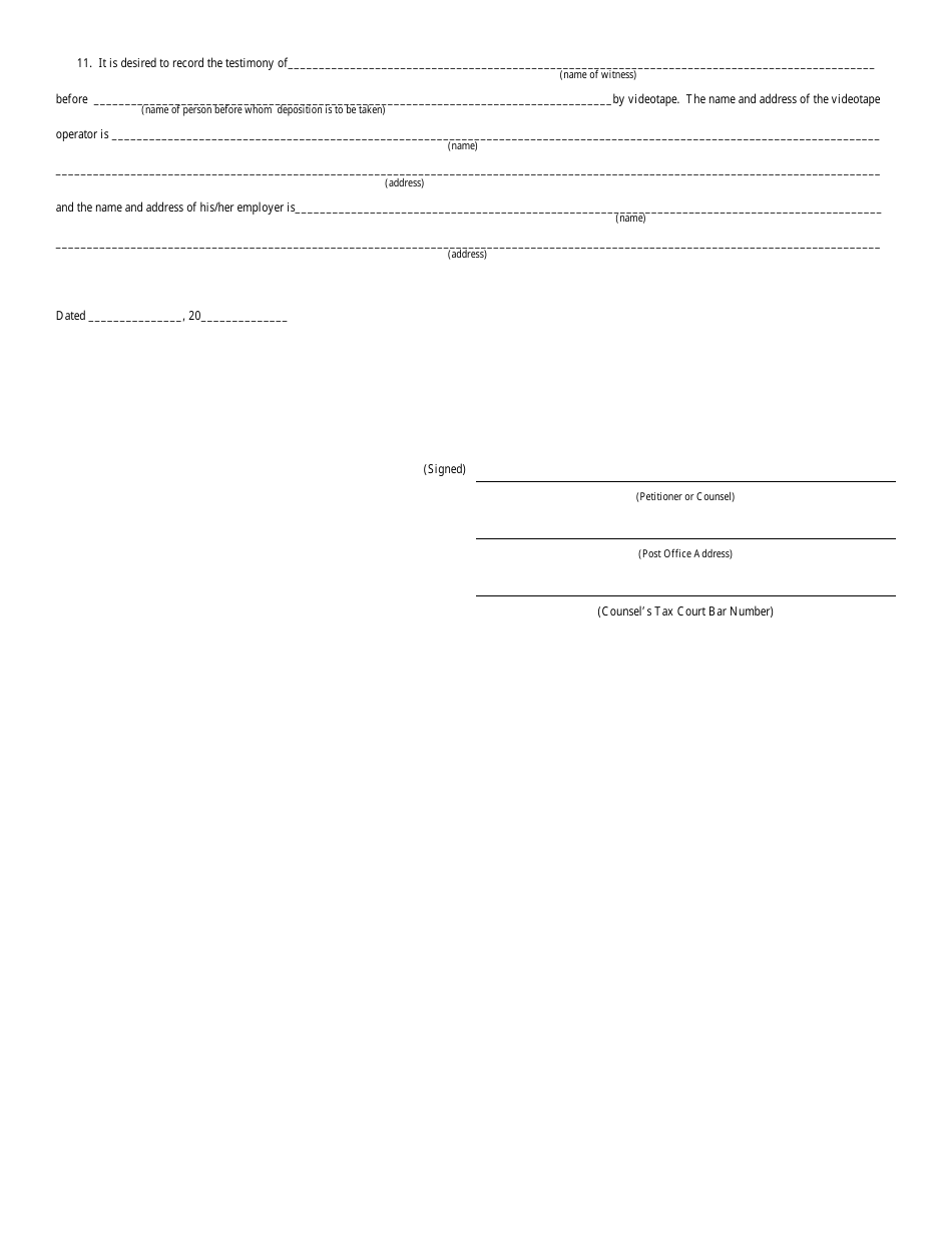 T.C. Form 15 Application for Order to Take Deposition to Perpetuate Evidence, Page 3