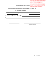 Document preview: T.C. Form 9 Certificate of Service