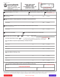 Document preview: Form REV-487 Entry Into Safe Deposit Box to Remove a Will or Cemetery Deed - Pennsylvania