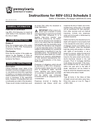 Document preview: Instructions for Form REV-1512 Schedule I Debts of Decedent, Mortgage Liabilities & Liens - Pennsylvania