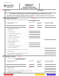 Document preview: Form REV-1644 Schedule L Remainder Prepayment or Invasion of Trust Corpus - Inheritance Tax - Pennsylvania