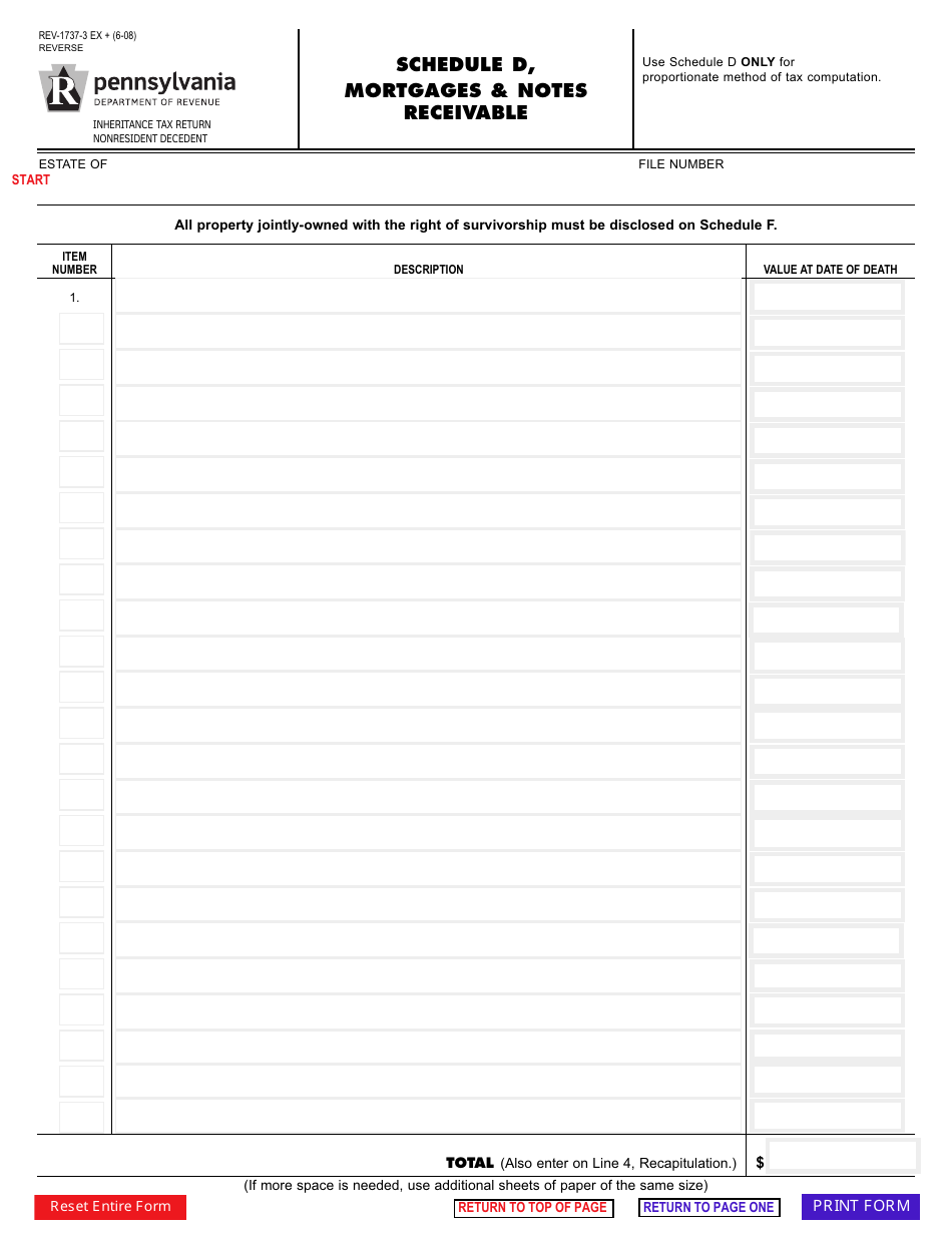 Form REV-1737-3 Schedule B Stocks  Bonds - Pennsylvania, Page 2