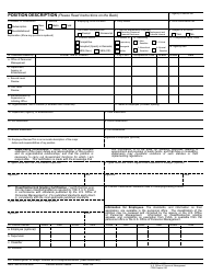 Document preview: OPM Form OF8 Position Description