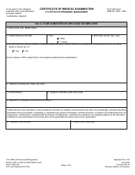 OPM Optional Form 178 Certificate of Medical Examination, Page 2