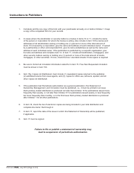 PS Form 3526 Statement of Ownership, Management, and Circulation, Page 4