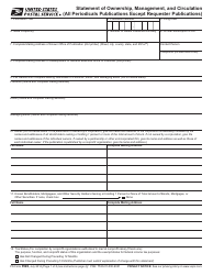 PS Form 3526 Statement of Ownership, Management, and Circulation
