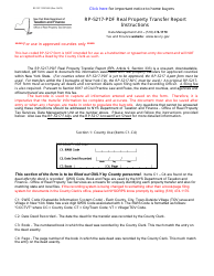 Instructions for Form RP-5217-PDF Real Property Transfer Report - New York