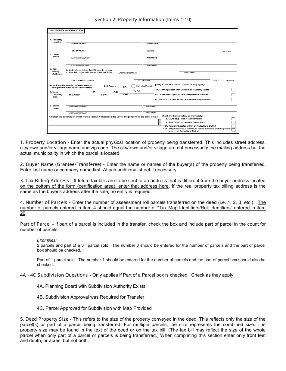 Download Instructions for Form RP5217PDF Real Property Transfer