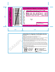 Sample PS Form 153 Signature Confirmation