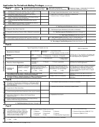 PS Form 3500 &quot;Application for Periodicals Mailing Privileges&quot;, Page 2