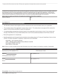 PS Form 4615 Pact Application for Business/Regulatory Purpose Exceptio, Page 2