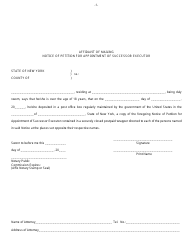 Form SLT-4 Notice of Petition for Appointment of Successor Executor - New York, Page 2