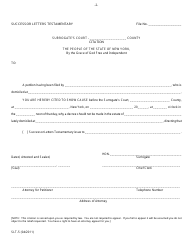 Form SLT-4 Notice of Petition for Appointment of Successor Executor - New York, Page 3