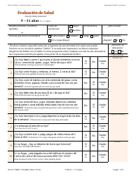 Document preview: Form DHCS7098 F Evaluacion De Salud: 9-11 Anos - California (English/Spanish)