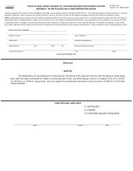 Document preview: Form C-6205-ST Request to Be Placed on a Non-reporting Basis - New Jersey