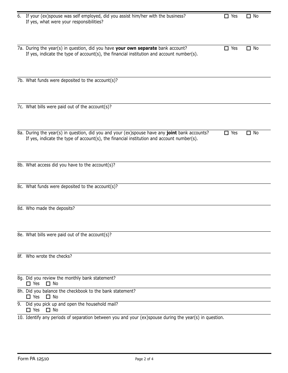 Form PA8857 Request for Relief From Joint Liability - Pennsylvania, Page 7