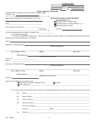 Form AP-1 Petition for Ancillary Probate - Scpa Article 16 - New York