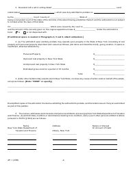 Form AP-1 Petition for Ancillary Probate - Scpa Article 16 - New York, Page 2