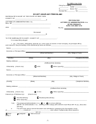 Form CTA-1 Petition for Letters of Administration C.t.a After Probate Scpa 1418 and 1419 - New York