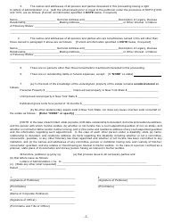 Form CTA-1 Petition for Letters of Administration C.t.a After Probate Scpa 1418 and 1419 - New York, Page 2