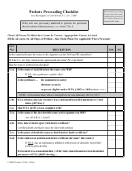 Document preview: Form P-CHKLST Probate Proceeding Checklist - New York
