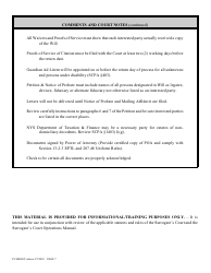Form P-CHKLST Probate Proceeding Checklist - New York, Page 7